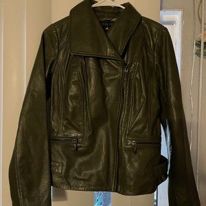 *New* Bernardo Olive Leather Jacket Size PS